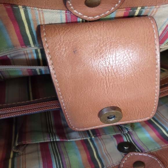 Vintage Fossil Straw Raffia Tote - Picture 8 of 10